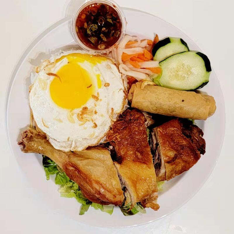 #11 Crispy Chicken Leg & Rice